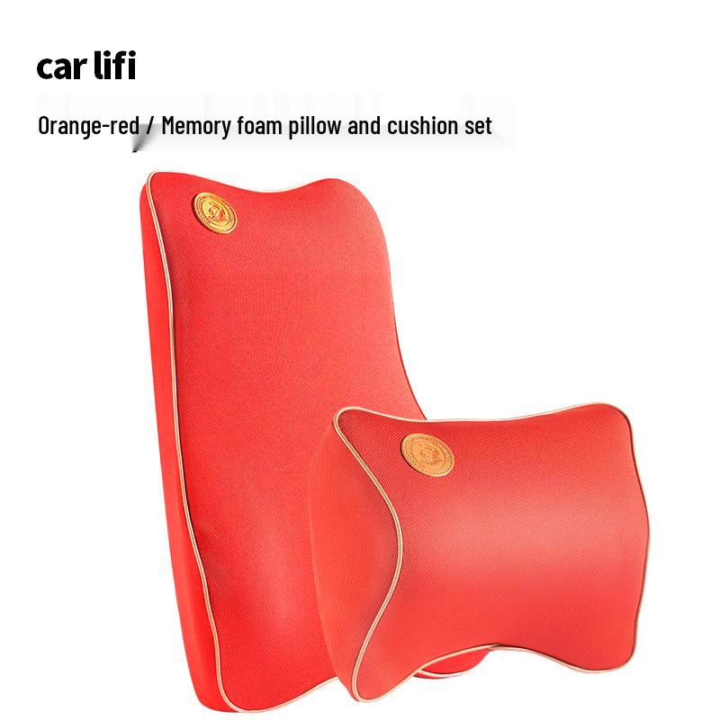 Memory Foam Car Seat Neck & Lumbar Support Pillow for Maybach, BMW, Tesla