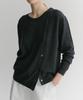 Ia Side Button Knit Pullover (Charcoal)