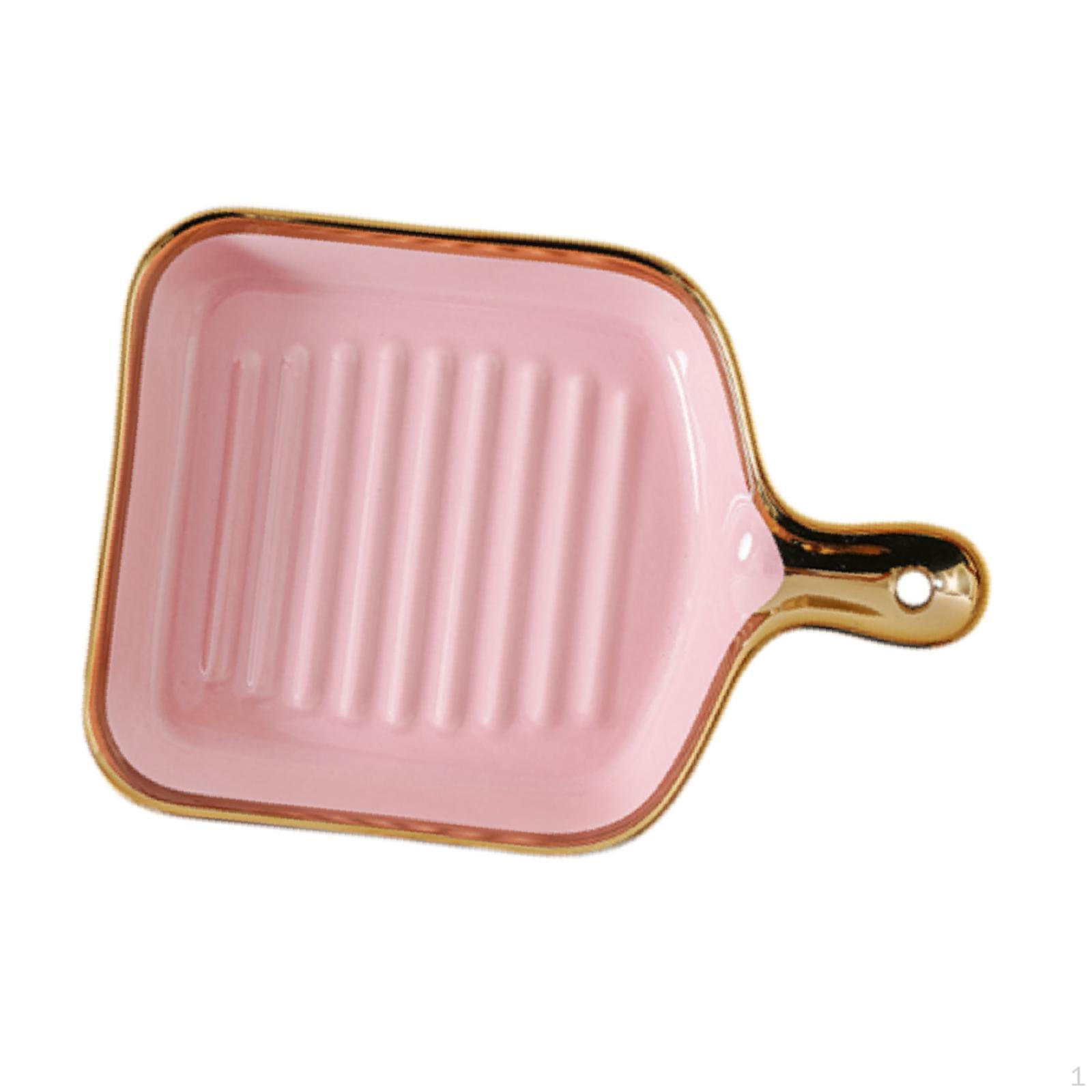 

Dessert Cake Serving Tray Fruit Decorative Gold Rim Steak Wedding Decor Plate Cosmetics рожевий