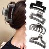 Women Hair Claw Anti-slip Teeth Strong Grip Shark Hair Clip Large Size Back Head Hair Clamp Hair Accessories