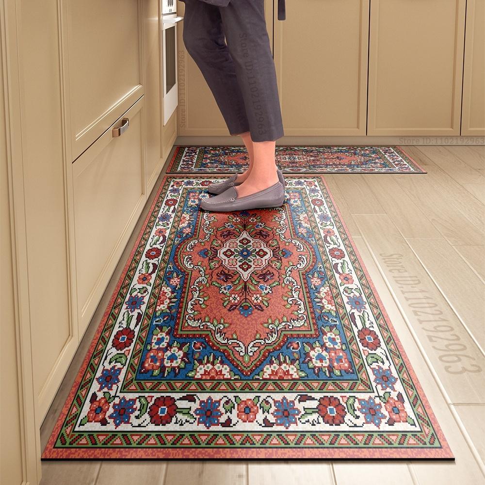 Kitchen Rug Durable Home Entrance Doormat High-end Kitchen Mats for Floor Waterproof House Hold Washable Non-slip Large Carpet