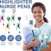 Fashion Retractable Nurse Pen Pack Portable Lanyard Keychain Nurse Badge Set Durable Rotatable Nurse Badge Clip