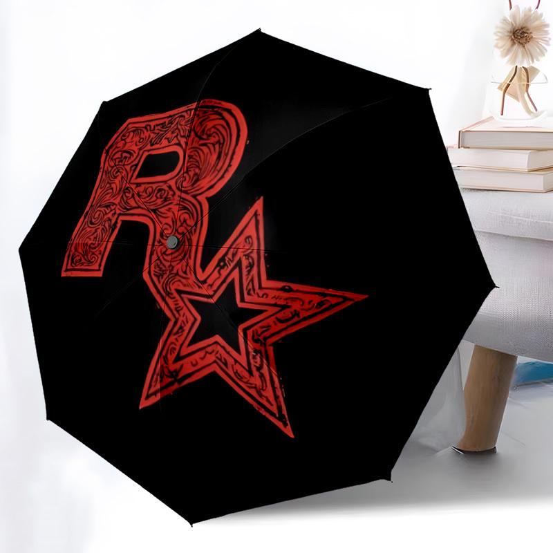Rockstar Games GTA Automatic Open/Close Windproof Umbrella Folding Umbrella,Portable Compact Perfect Gift for Birthday, Christmas0809192