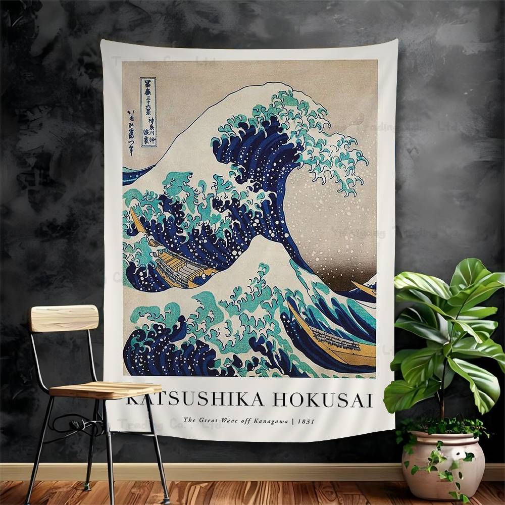 Ukiyoe The Great Wave Off Kanagawa Hanging Bohemian Tapestry Cheap Hippie Bohemian Tapestries Mandala Wall Hanging Home Decor