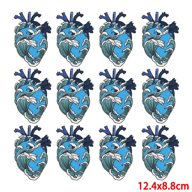 10 Pcs/lot Wholesale Embroidery Patch Iron On Patches For Clothing Patches On Clothes Jackets Decor Applique Sew Supplies