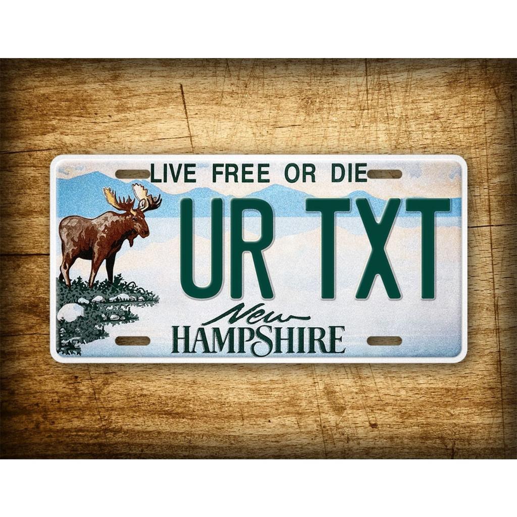 Personalized New Hampshire Live Free or Die Custom Metal Sign Waterproof Wall Decor