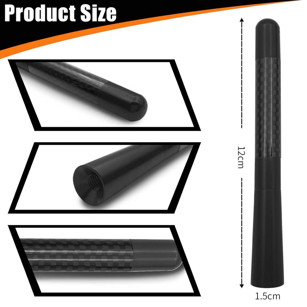 [REYLNXR] Car Antenna, Car Radio, FM/AM High Sensitivity, Universal Model, Car Antenna (Color: Black, Size: 4.7 Inches (12 Cm)