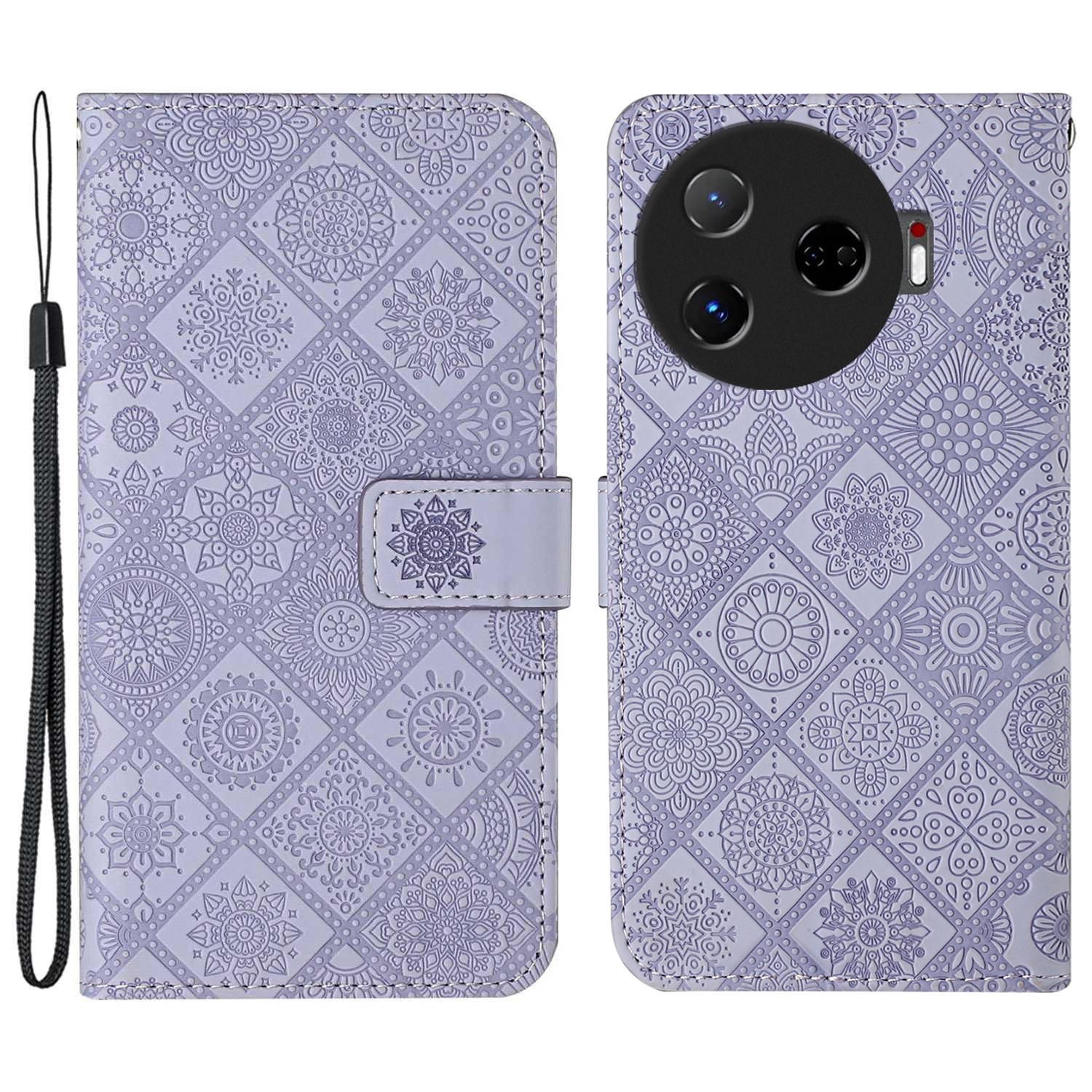 

For TECNO Camon 30 Pro 5G Case Leather Case Ethnic Style Wallet Phone Cover with Strap G