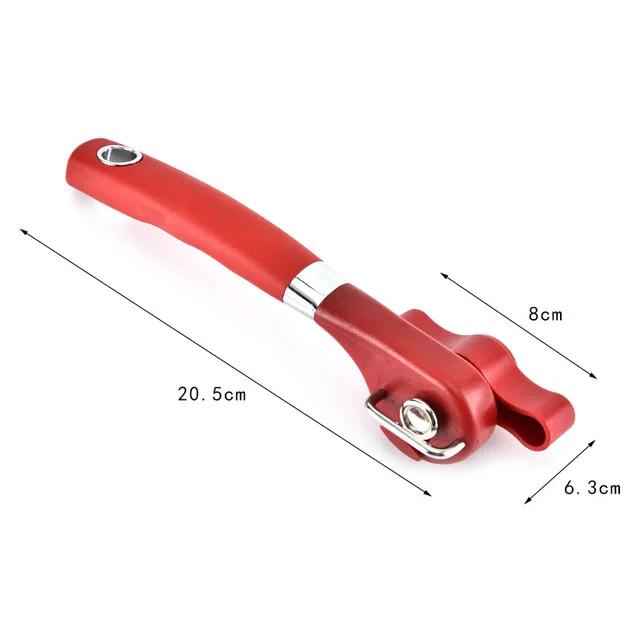Plastic Manual Can Opener Kitchen Tool Side Cut Jar Opener Professional Effortless Openers with Turn Knob