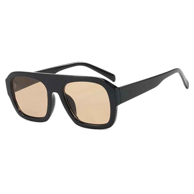 

Роскошные квадратные солнцезащитные очки для женщин Новые винтажные очки с толстой оправой леопардового цвета и оранжевыми линзами Женские модные многоугольные очки с плоским верхом picture color