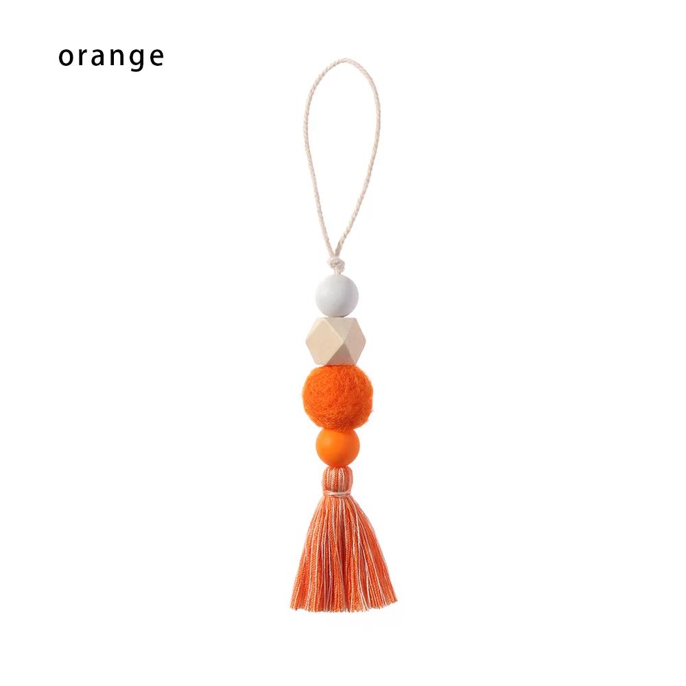 1PC Natural Wood Beads Tassel Ornaments Car Hanging Drop Door Handle Closet Wall Decorations Hanging Pendant Home Decorations