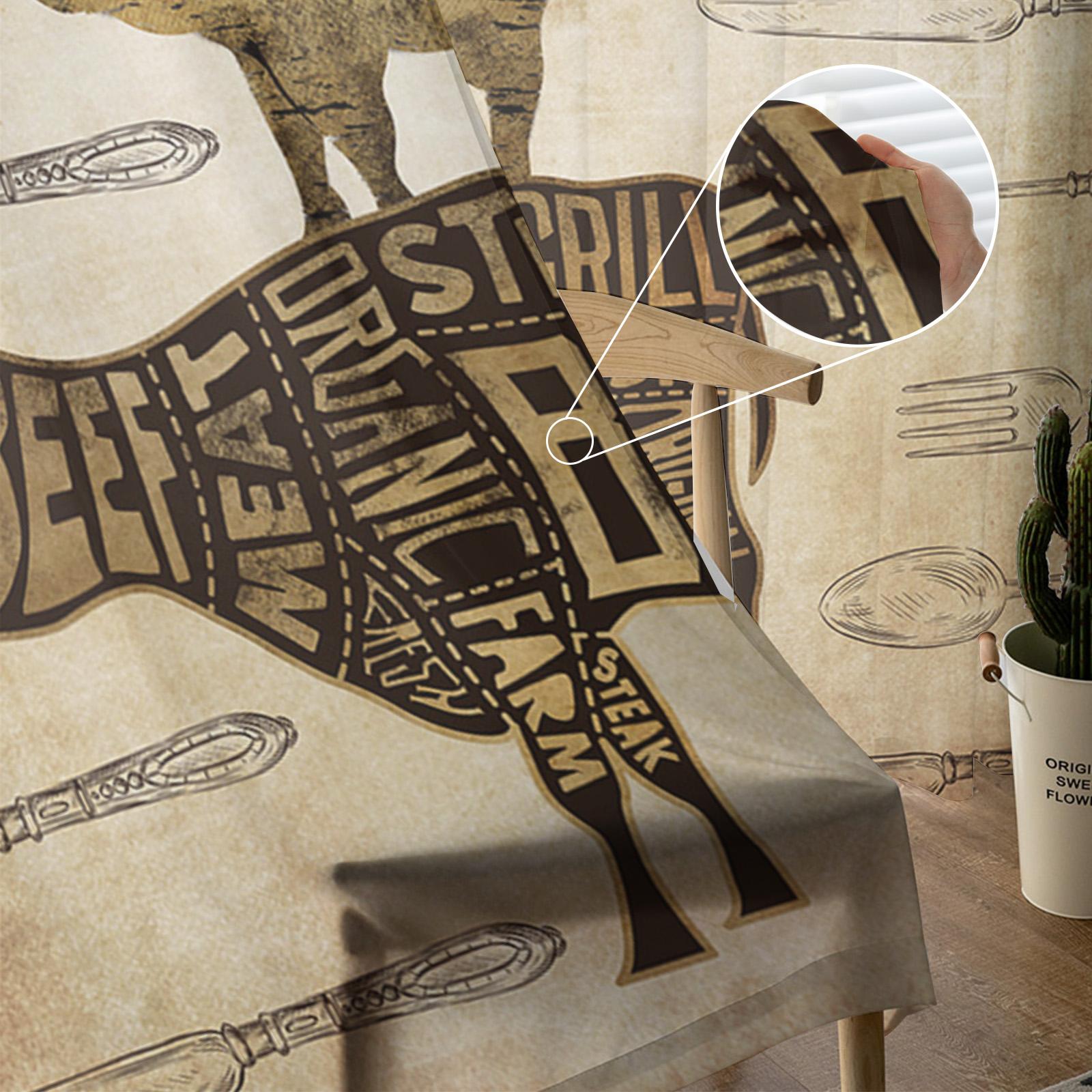 Фермерская Тема Корова Курица Посуда Тюлевая Занавеска Вуаль Прозрачный Тюль для Спальни — фото 5