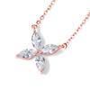 FROM NEW Necklace for Women Marquise Butterfly Flower 10K K10 Pink Gold Brand Present Women [GIFT YORK]