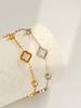 1 Piece Luxury Fashion Hollow Out Set Zirconia Bracelet Stainless Steel Lucky Ladies Zircon Bracelet Daily Accessories