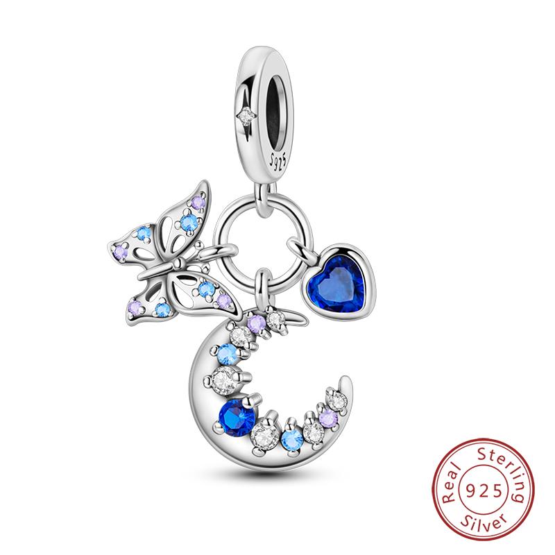 100% Copper Exquisite Cubic Zircon Butterfly Bee Ladybug Charms Bead Fit Qikaola Original Bracelet Fine Diy Jewelry