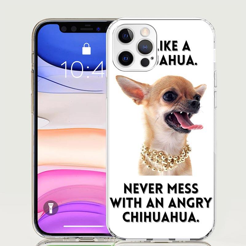 Chihuahua Puppy Teacup Dogs Case Phone Cover for Apple iphone 16 15 14 13 12 Mini 11 Pro Max 16E X XS XR 7 Plus 8 + SE 2020 Tren