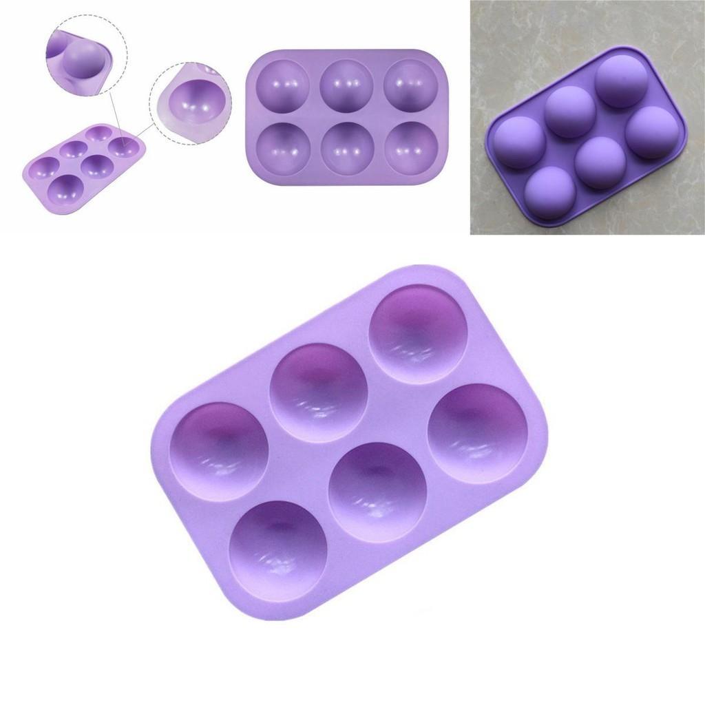 Flexible 3d 6-holes Half Ball Silicone Mold For Fun And Innovative Cake And Treat Designs