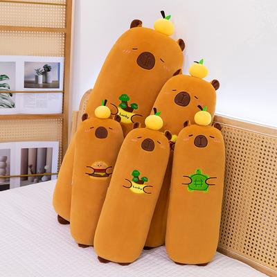 Cuscino Lungo Kapibala Creativo per Bambine per Dormire con Gambe e Cuscini Carini Cuscini Cilindrici sul Letto Possono Essere Staccati e Lavati