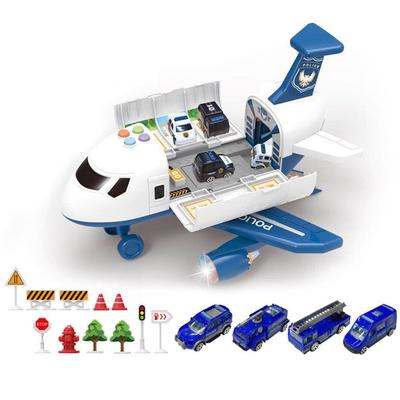 Qwz Neues Flugzeug-Simulationsbahn-Trägheitsspielzeugflugzeug mit Lichtern Musik Großer Passagierflugzeug-Spielzeugflieger für Kinder Spielzeugauto Geschenke