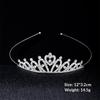 Romantic Princess Crown For Girls Rhinestone Crystal Hair Crowns Queen Headband Bridal Headdress Tiaras Hair Jewelry Accessories