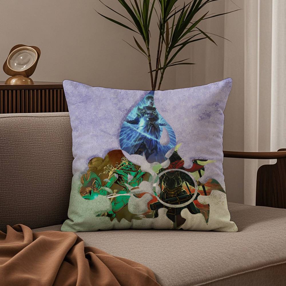 Games M-Magic The Gathering Pillow Case Pattern Printing Pillowcase Living Room Sofa Cushion Cover Bedroom Room Decor
