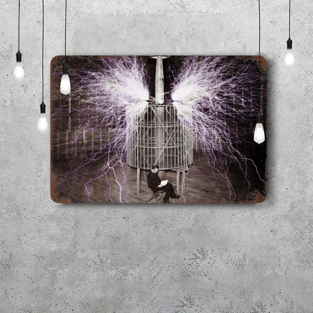 Nikola Tesla Vintage Tin Sign Home Decor Wall Decor Art Wall Mural Room Decoration Decor Retro Metal Sign Plate Bar Posters