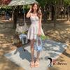 Shirring String Scrunch Shoulder Bag Nylon Ribbon Mini Gathered Casual Daily Look Date Look Travel Bag 4 Colors