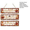 Farmhouse Thanksgiving Wooden Wall Decor, Autumn Fall Porch Sign, Waterproof & Fade-Proof Boxwood Plaque, Ready to Hang Indoor Outdoor Art