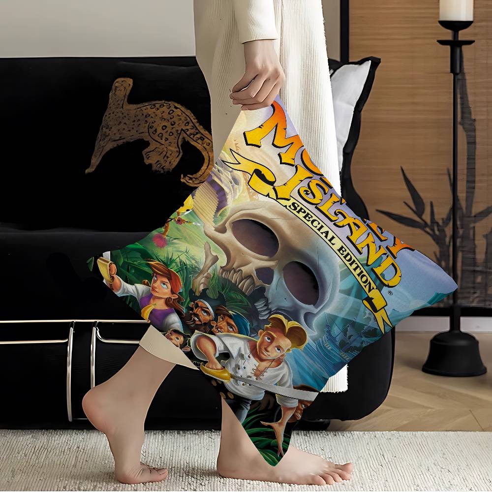Adventure Decryption Game Mmonkey Iisland Cushion Cover Car Throw Pillow Case For Sofa Car Christmas Gift Xcm Xcm