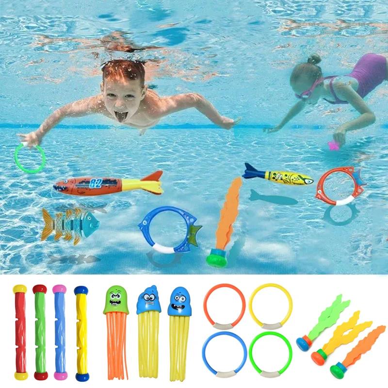Swimming Diving Toys Children's Fish Dolphin Buoy Pool Treasure Hunt Diving Torpedo Rocket Water Diamond Kids Water Game Toys