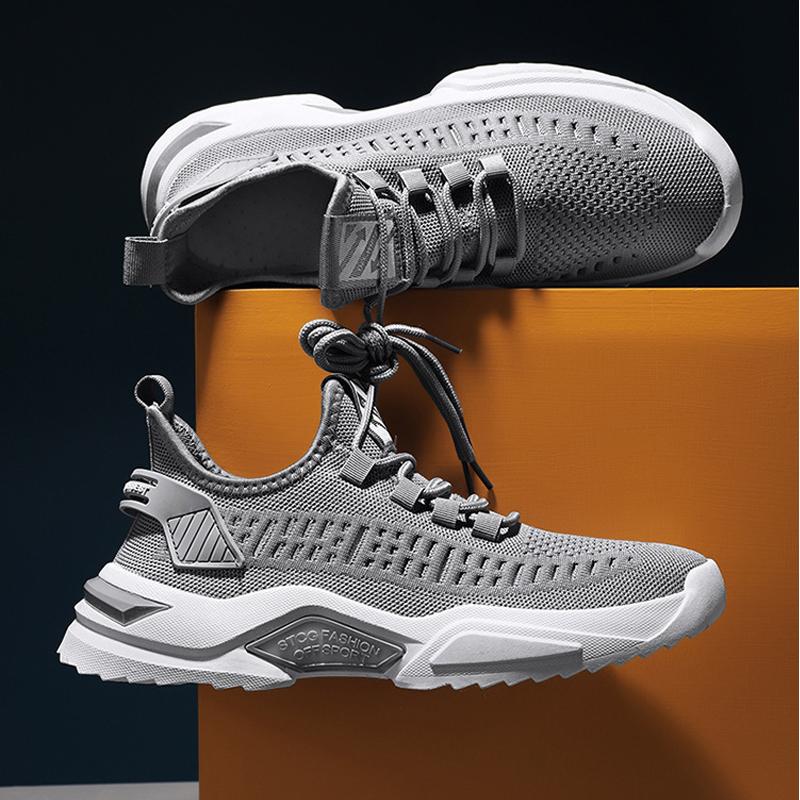 Fashion Men Sneakers Mesh Casual Shoes Lac-up Men Shoes Lightweight Vulcanize Shoes Walking Sneakers Zapatillas Hombre