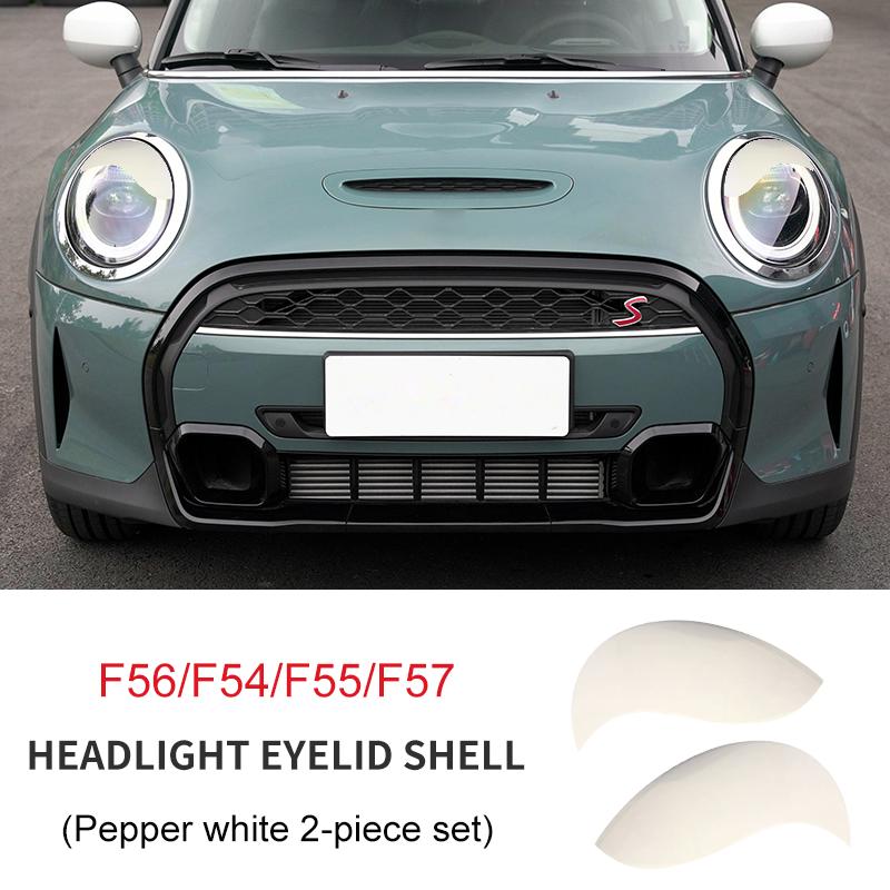 ABS Glänzend Und Matt Schwarz Farbe Wütendes Augenlid Für MINI Cooper F65 F66 F54 F55 F56 F57 R55 R56 R57 R58 R59 Auto-Scheinwerferaufkleber