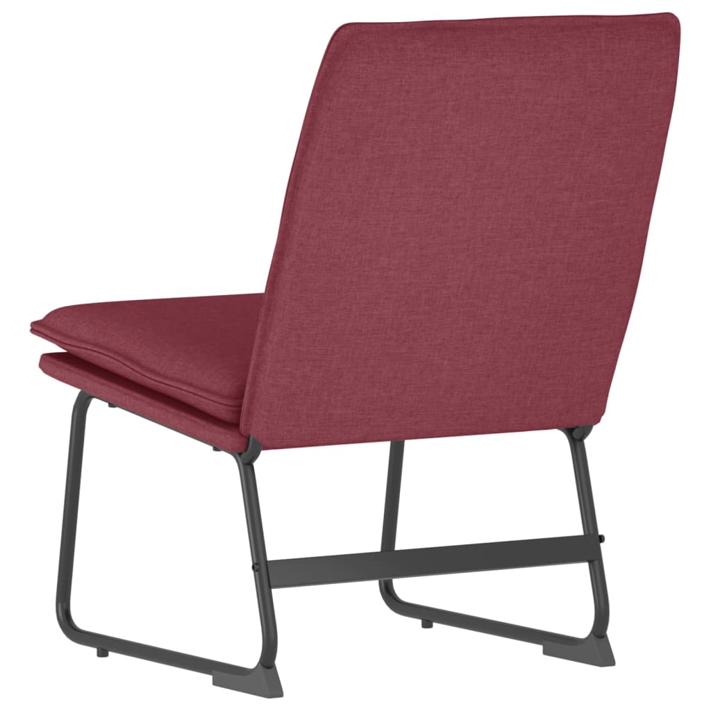 Lounge Chair Burgundy Red 52 X 75 X 76 Cm Fabric