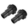 2 Stück Pumpenanschlüsse Passend für SPS100 SPS75 SPS50 SPS25 32 38mm ABS für Sandpumpe Pool Spa Ersatzteile Schwarz