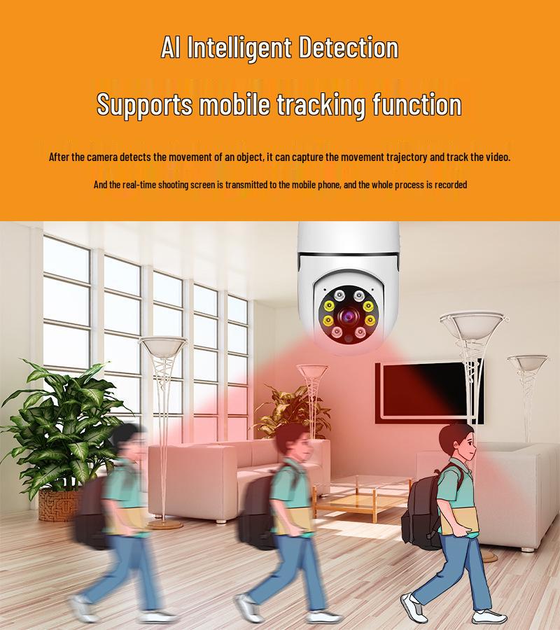 Little Eagle OKAM WiFi Panoramic Surveillance Camera with Mobile Tracking and Alarm Light Bulb
