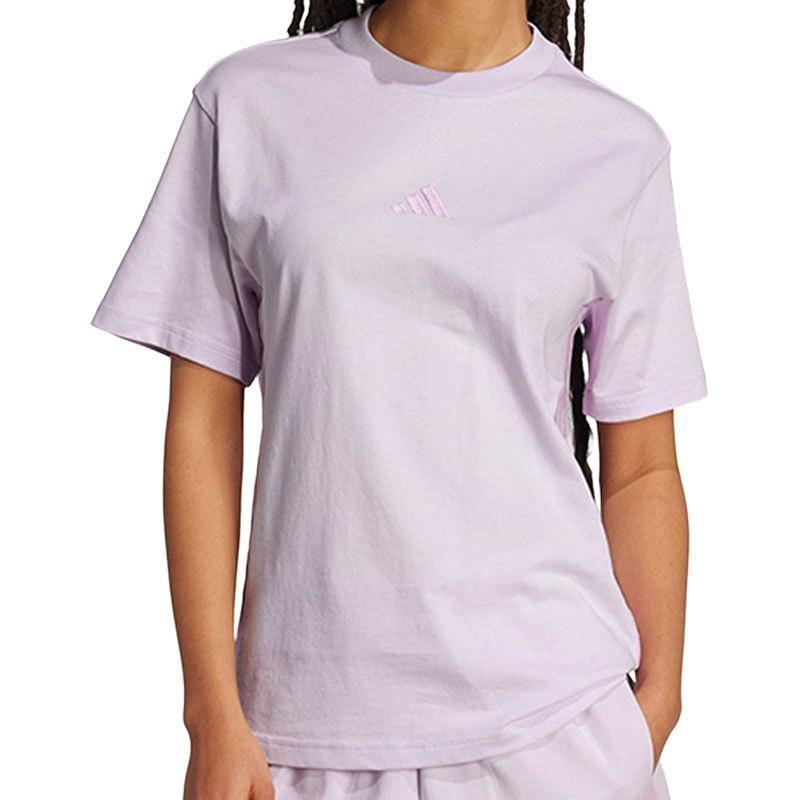 adidas Drop Shoulder Sleeve T Shirt Women's Light Purple JE1238