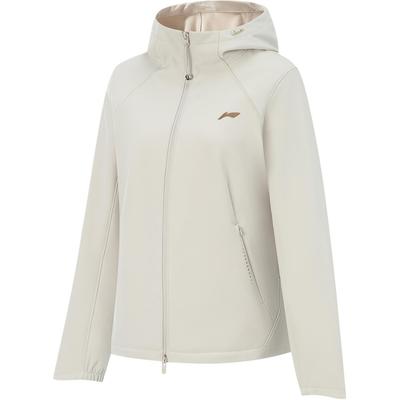 Li Ning Fitness Series Winddichte Wasserabweisende Warme Kapuzenjacke Mit Logo Damenjacke AFDVE78-6