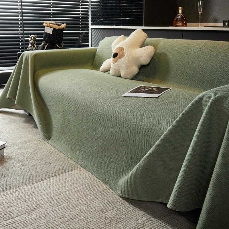 

Модный новый вафельный темно-серый водонепроницаемый, пыленепроницаемый, противоскользящий чехол для дивана, одеяло, универсальная ткань для диванных подушек Four Seasons 190*130