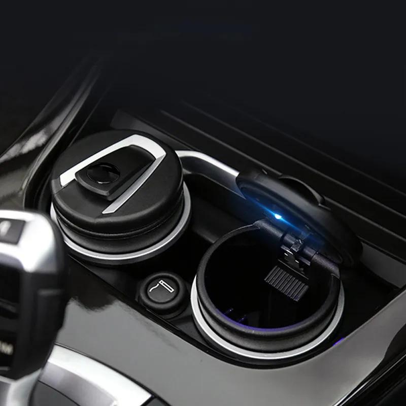 1 Pcs Universal Automatic Car Ashtrays Portable Car Auto LED Light Cigarette Cigar Ash Cylinder Smoke Cup Holders Accessory