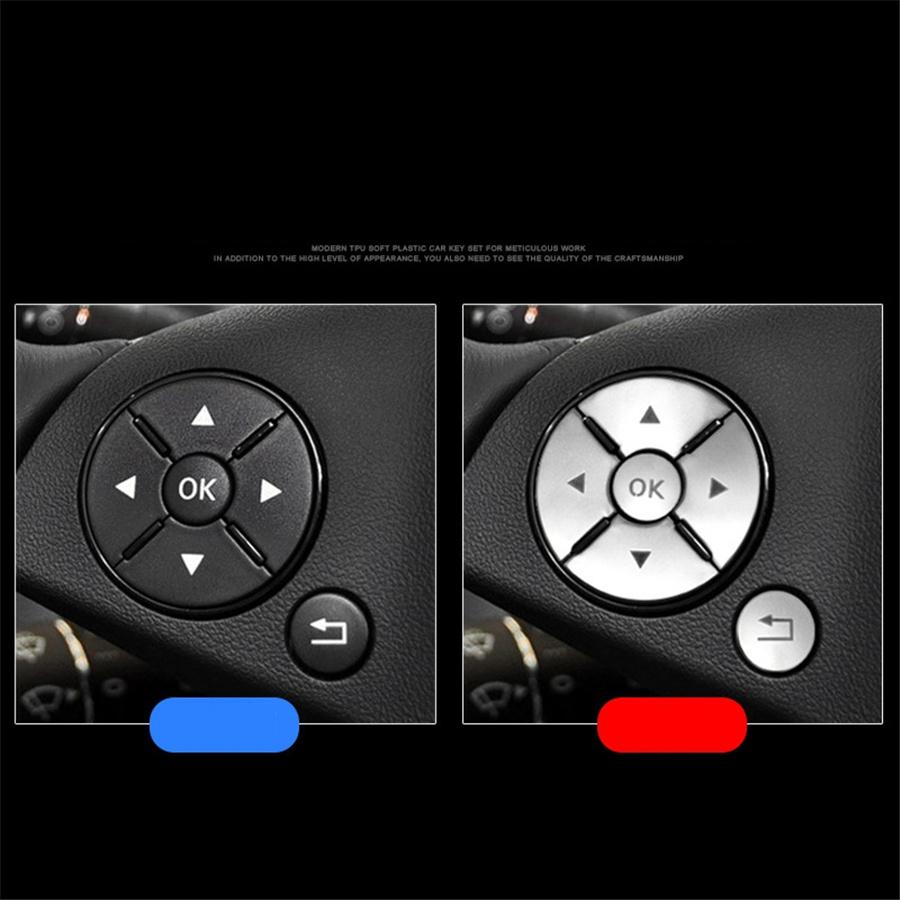 Steering Wheel Button Trim Cover For Mercedes-Benz C E GLK Class W204 W212 X204