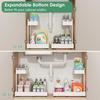 Adjustable Expandable Under Sink Organizer, 2-Tier Pull-Out Rack, White, 2-Pack