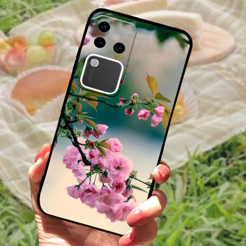 For Vivo V30 Pro Case For Vivo V30 Lite Shockproof Silicone Soft Marble Black Bumper Funda Coque for Vivo V30 V2318 Phone Shell