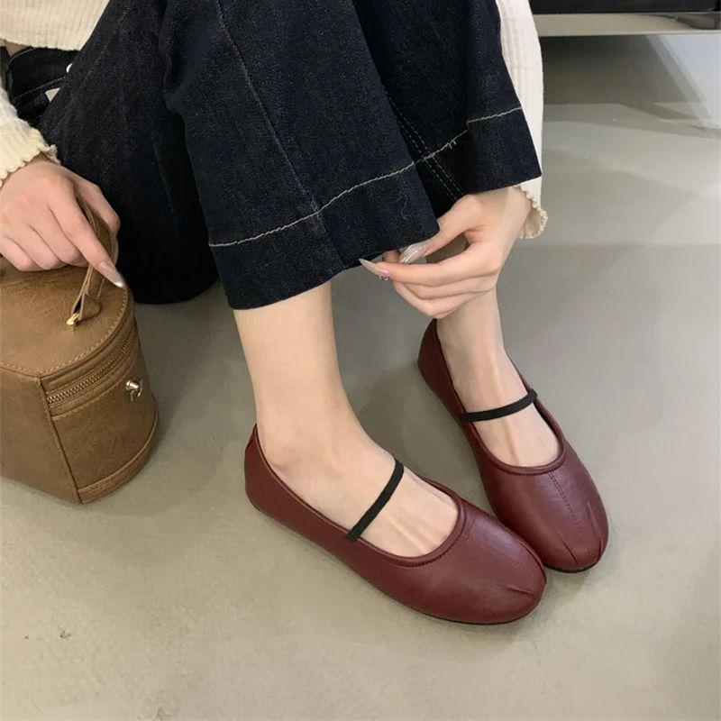 Fashion Bailamos Women Flats Fashion Round Toe Shallow Slip On Ladies Elegant Ballerinas Shoes Casual Dress Ballet Shoes Mujer