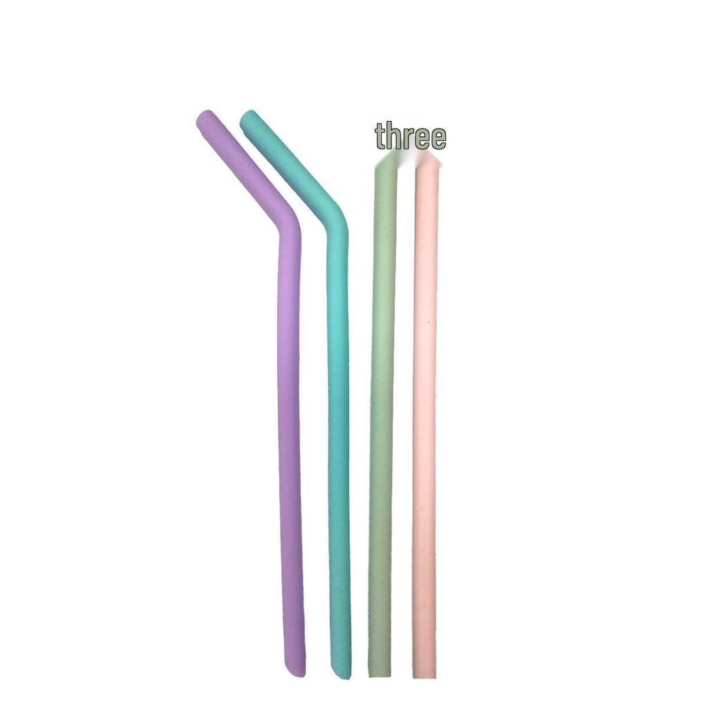 Food-Grade Silicone Reusable Straw Set, High-Temperature Resistant