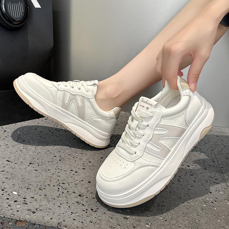 High-end autumn new thick-soled muffin breathable board shoes