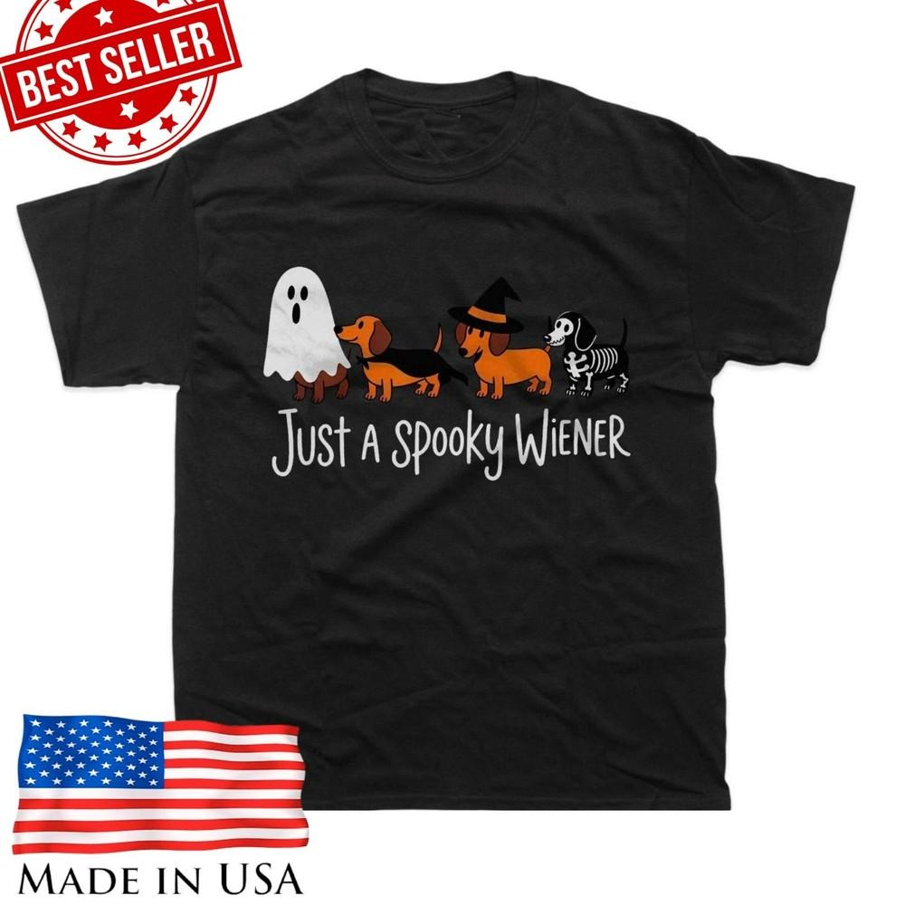 Cute Dog Ghost Shirt Spooky Puppy Halloween Outfit Tee Unisex T-Shirt L