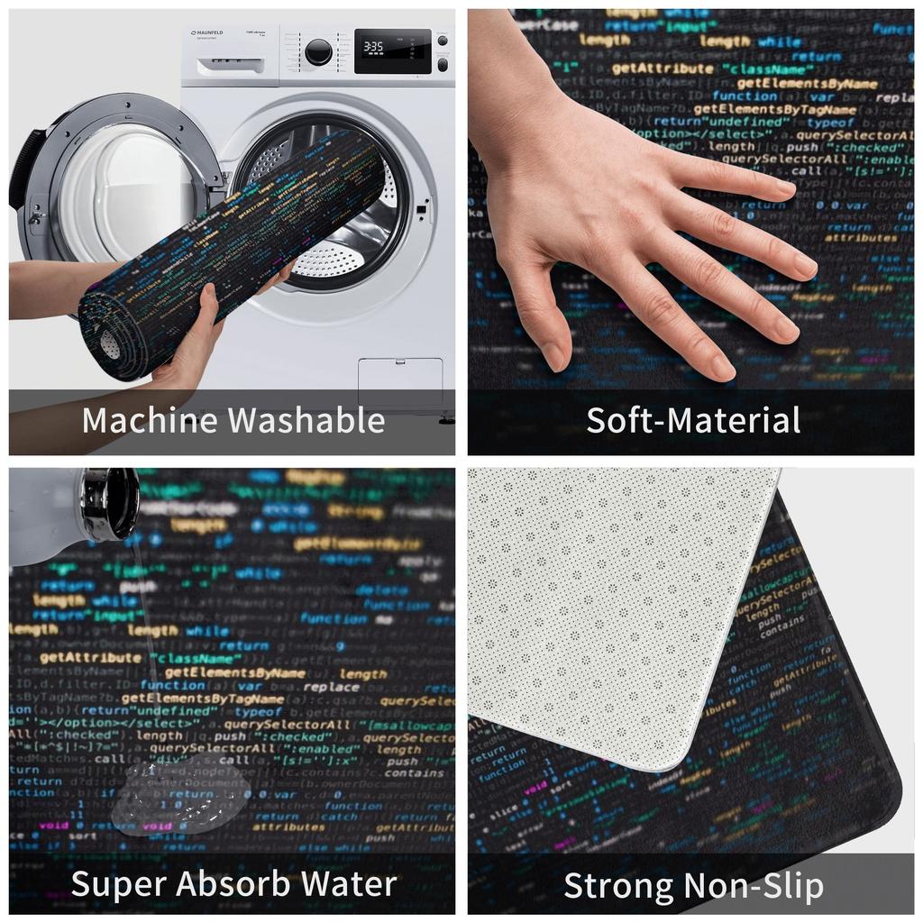 Computer Programmer Door Floor Bath Kitchen Mat Anti-Slip Outdoor Science Hacker Coder Doormat Living Room Entrance Carpet Rug