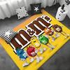Iconic Candy Brand M-M&Ms Floor Mat Soft Thickened Flannel Door Mat Non-Slip Living Room Rug Home Decor