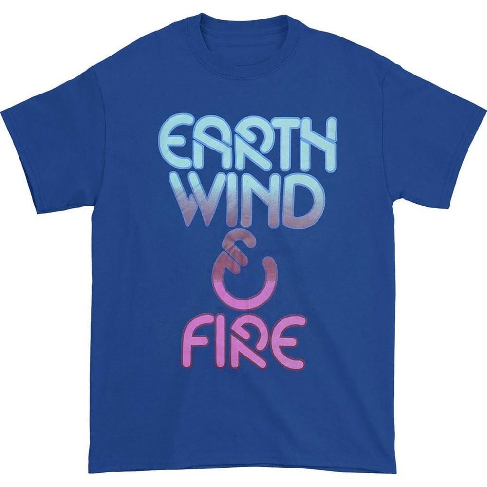 

Logo Earth Wind amp; Fire Tshirt Blue Color Gift For Fan Cotton FN1434 Unisex T-Shirt XXXXL