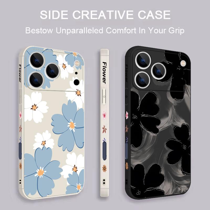 For iPhone 17 Pro Max Case Cartoon Daisies Flowers Pattern Magnetic For Magsafe Soft Cover For iPhone 16 15 14 13 Pro Max 17E 16E